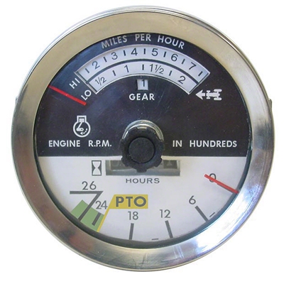 International Tachometer with Knob -- Fits IH 706, 806, 1206 & More