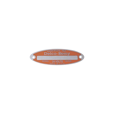 Starter / Generator Tag for 24-Volt Delco Remy