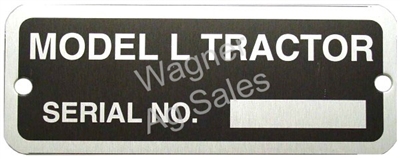 Serial Number Tag with rivets