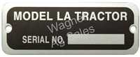 Serial Number Tag with rivets