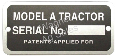 Serial Number Tag with rivets