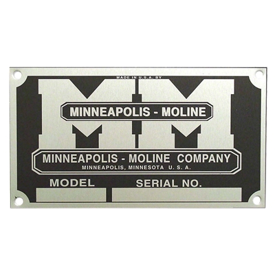 Serial Number Tag With Rivets