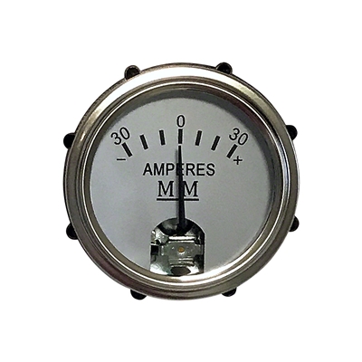 Restoration Quality Ammeter with stainless steel bezel