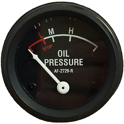 Oil Pressure Gauge (0-55 PSI) - Dash mounted Black Face
