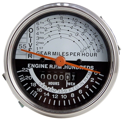 Tachometer, 1ES-5210, Oliver Super 55 up to SN: 46000 gas and diesel