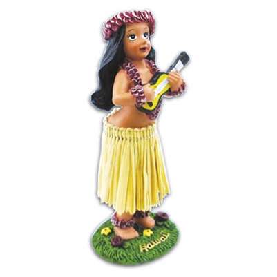 Miniature Dashboard Hula Doll - Girl w/ Ukulele