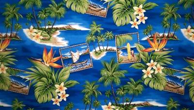 Island Life Cotton Hawaiian Fabric