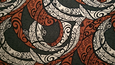Gray Cotton Tribal Print Fabric