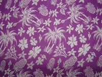 Purple PolyCotton Hawaiian Fabric
