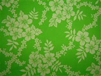 Hot Lime PolyCotton Hawaiian Fabric