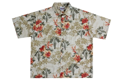 Mens South Pacific Themed Hawaiian Shirt