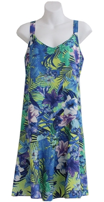 Peppermint Bay Tropical Orchid Hawaiian Dress