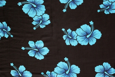 Turquoise Hibiscus Sarong