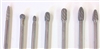 Carbide Burrs 1/4 inch Shank Set 2 inch length