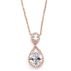Couture Cubic Zirconia Pear-Shaped Bridal Necklace<br>2074N-RG