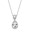 Couture Cubic Zirconia Pear-Shaped Bridal Necklace<br>2074N-S