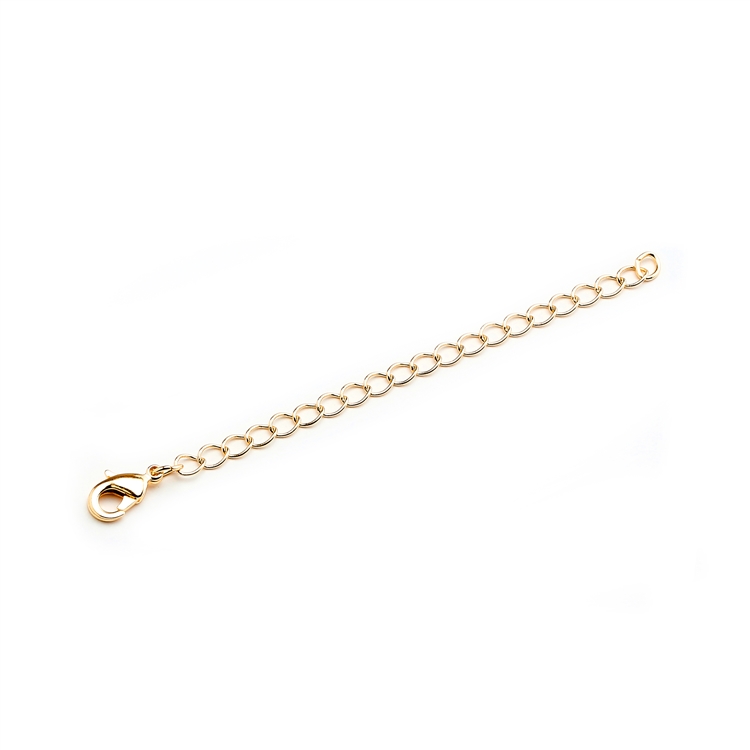 Mariell Wholesale Chain Necklace Extender with Lobster Clasp - Gold