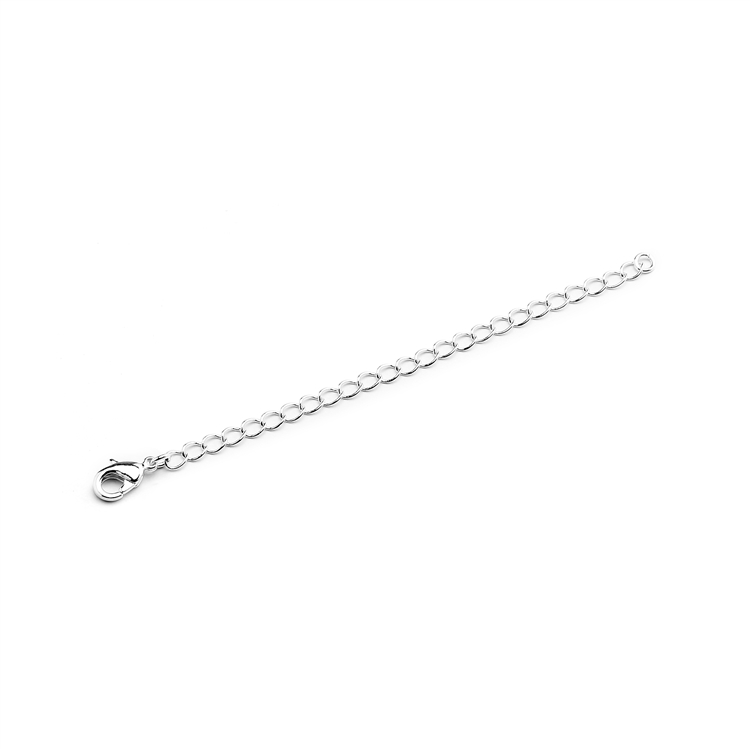 Mariell Wholesale Chain Necklace Extender with Lobster Clasp - Silver