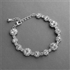 Silver Rhinestone Bracelet with Round Crystals, Adjustable 6 Â¾" to 8 Â¼"<br>3228B-CR
