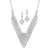 Mariell Wholesale Rhinestone Vintage Bib Necklace & Earrings Set