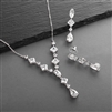 Glamorous Mixed CZ Wedding Necklace & Earrings Set for Brides<br>3564S