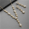 Mariell Wholesale Empress & Noble Cut Cubic Zirconia Bridal Necklace & Earrings Set