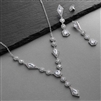 Empress & Noble Cut Cubic Zirconia Bridal Necklace & Earrings Set<br>3696S-S