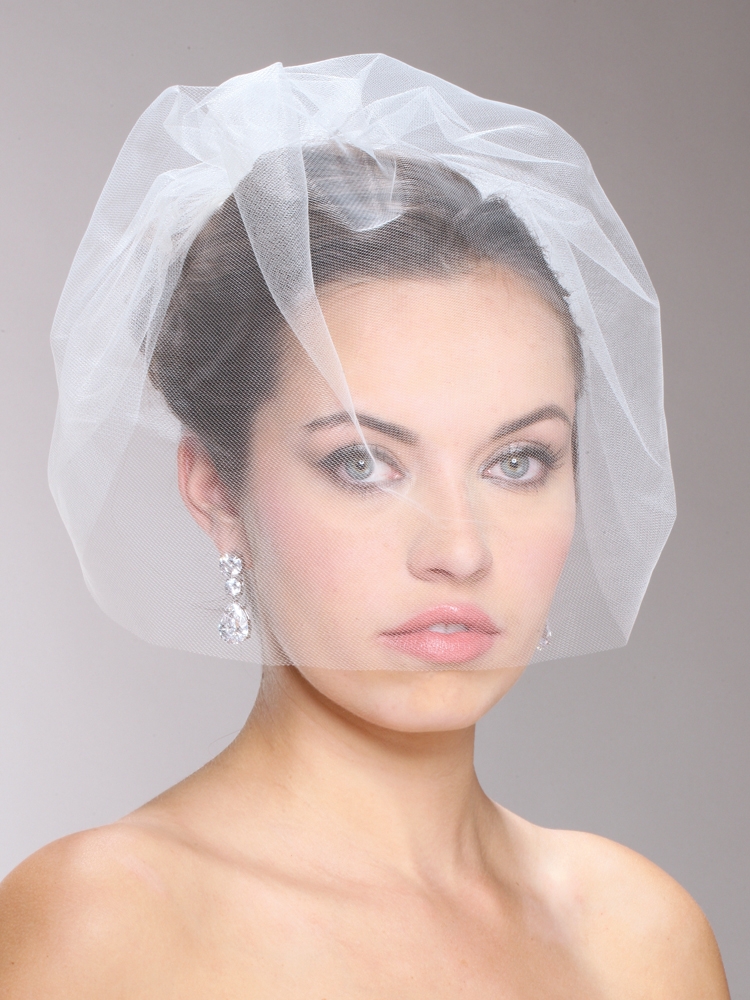 Handmade Tulle Birdcage Blusher Bridal Face Veil<br>3900V