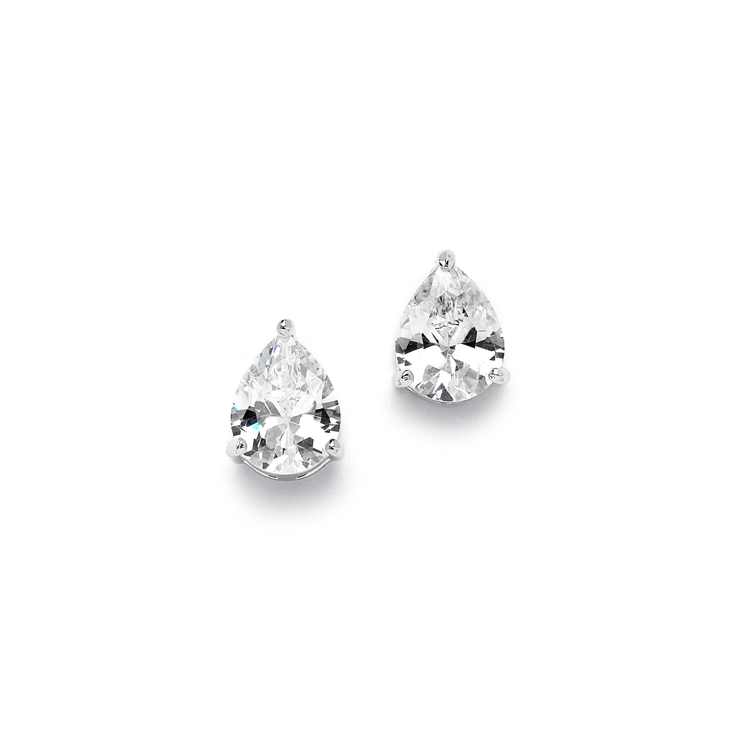 2.00 Ct. Cubic Zirconia Pear Shape Stud Earrings for Weddings or Bridesmaids<br>3989E