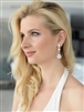 Best-Selling Pear-shaped Drop Bridal Earrings with Pave CZ<br>400E-CR
