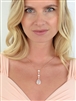 Best-Selling Rose Gold Bridal Necklace with Pear-shaped CZ Drop<br>400N-RG