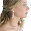 Mariell Wholesale Rose Gold Cubic Zirconia Dangle Statement Earrings for Wedding or Prom