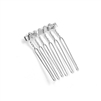 Silver Comb Adapter with Loops for Brooches or Veils - 3/4" Wide<br>4065HP-S