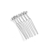 Mariell Wholesale Silver Comb Adapter with Loops for Brooches or Veils - 3/4" Wide