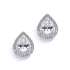 Mariell Wholesale Designer Micro Pave Cubic Zirconia Bridal or Mother of the Bride Earrings