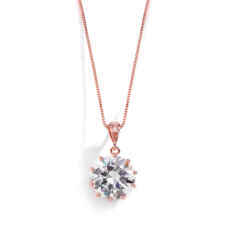 Mariell Wholesale Bridal, Prom or Bridesmaids Bling CZ Necklace Pendant