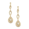 Top Selling Gold Dangle Micro Pave CZ Statement Earrings - Super Lightweight Design <br>4092E-G