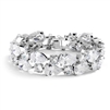 Red Carpet Bold 6 1/2" CZ Pears Bridal Statement Bracelet in Silver Rhodium<br>4128B-S-6