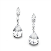 Best Selling Cubic Zirconia Wedding Earrings with Dainty Marquise & Pear Drop<br>4154E