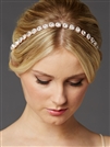 Rose Gold Bridal Headband with Genuine Preciosa Crystals<br>4455HB-RG-I