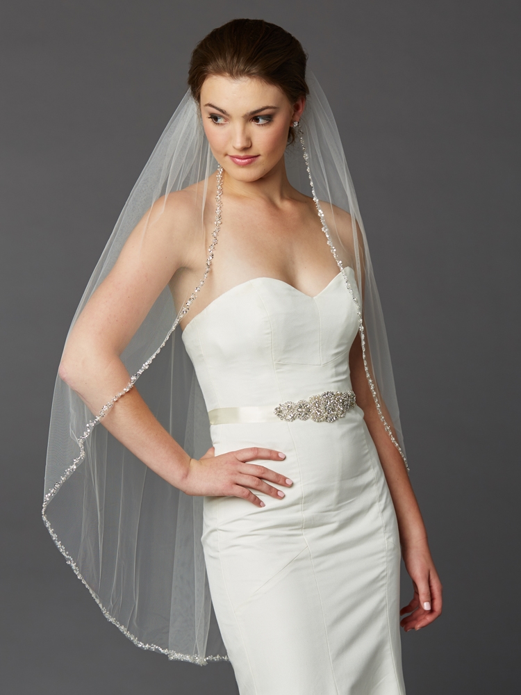 Brides & Hairpins Theia 36 Veil - Crystal Edging 36 / Wholesale