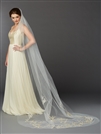 Mariell Wholesale Silver and Gold Embroidered Floral Lace Cathedral Veil