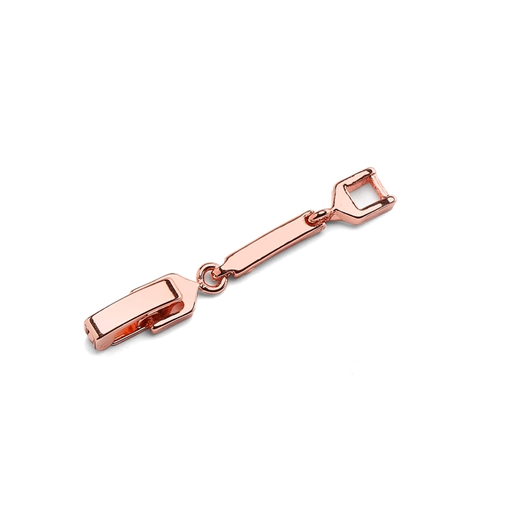 1 1/4" Necklace Extender Foldover Clasp - 14K Rose Gold Plating<br>4494M-RG