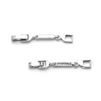 1 1/4" Necklace Extender Foldover Clasp - Genuine Rhodium Plated<br>4494M-S