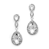 Top-Selling Crystal Teardrop Earrings with Braided Top<br>4547E-CR-S