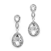 Mariell Wholesale Top-Selling Crystal Teardrop Earrings with Braided Top