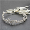 Mariell Wholesale Pearl & Crystal Handmade Bridal Hair Vine Floral Headband