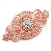 Mariell Wholesale Best Selling Rose Gold Vintage Art Deco Bridal Brooch