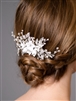 Bridal Hair Comb with White Resin Flowers