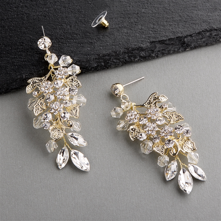 Handmade Statement Gold Earrings for Brides